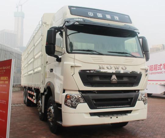 50T Capacity 450hp SINOTRUK HOWO A7 8×4 Box Stake Truck / Cargo Lorry Truck