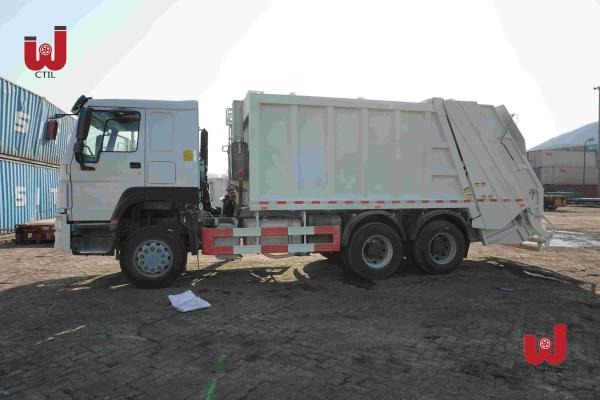 6×4 Garbage Truck Automated Side Loader 16CBM Rear Load Truck