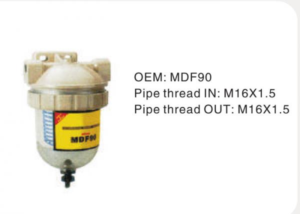 Automative Hydraulic Oil Filter Assembly MDF90 Pipe Thread IN M16 × 1.5 Pipe Thread Out M16 × 1.5