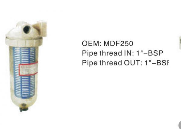 Stable Hydraulic Oil Filter Assembly MDF250 Pipe Thread IN 1"-BSP Pipe Thread OUT 1"-BSP