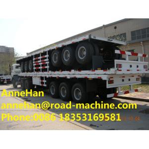 3 Axle 40 Feet Flatbed Skeletal Semi Trailer Trucks 12 Pcs Container Twist,container semi trailer