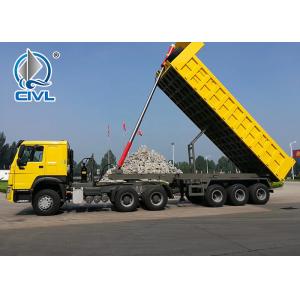 3 Axles 50 – 70T Sinotruk CIMC 45cbm Tipper Dump Trailer For Bauxite Ore Loading Dump Semitrailer