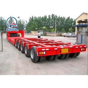 3 Line 6 Axles Fuwa Axles Low Bed 100T Semi Trailer Trucks For Equipment Transportation