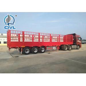 40 Feet 3 Axles cargo fence semitrailer 12 Tires With Removable Sidewall