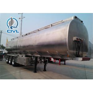 60CBM Oil Tanker Semi Trailer Trucks , Three Axle Fuel Tanker Aluminum Semi Trailer