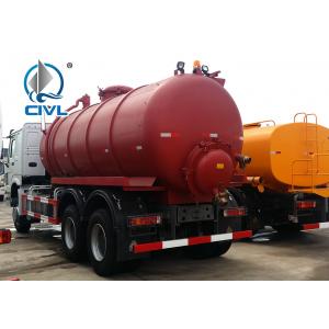 6×4 12m3 SINOTRUK HOWO 336hp Sewage Pump Truck With Safety Belts Tires12.00R20 With Middle lifting and Rear Cover