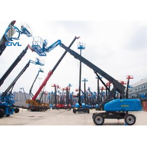 Long Boom Arm Truck With Cage Bucket 18m Self Propelled Straight Arm Aerial Work Platform