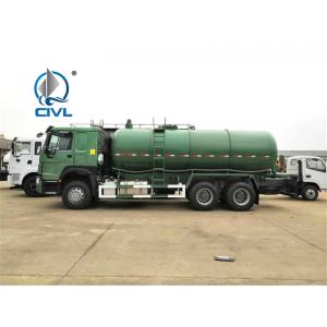 New Howo 6×4 371HP Sewage Suction Vacuum Truck Green Color euro II 25 ton loading capacity
