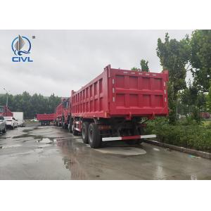Red Color Tipper Commercial truck 8×4 Dump Trucks 40T RHD Low Fuel Consumption howo dumper truck