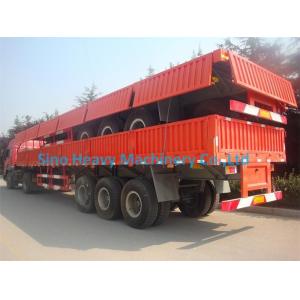 Sino Truk Double Containers Semi Trailer Trucks , Red Diesel Truck Trailer
