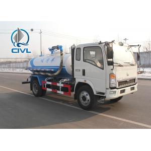 SINOTRUCK HOWO Sewage Suction Truck 6000L in White Color, 120hp