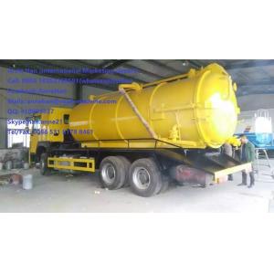 SINOTRUK 6M3 290hp Sewage Suction Truck EURO II Emission with 12.00R20 model Radial Tire Septic Tank Pumping Truck