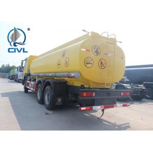 SINOTRUK HOWO7 Oil Storage Gasoline Tanker Liquid Truck With 25000L Tanker Capacity Yellow Fuel Tanker Truck