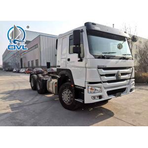 White Color Prime Mover Truck , HOWO 6×4 Cargo Truck Diesel Fuel Type