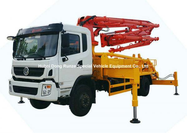 26m -31m Small Mobile Concrete Mixer Pump Truck With DFAC King Run Chassis