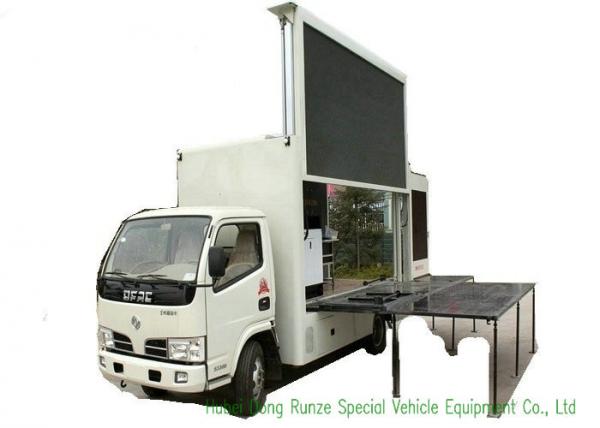 Moving LED Display Advertising Truck With Stage Lifting System For Outdoor Showing