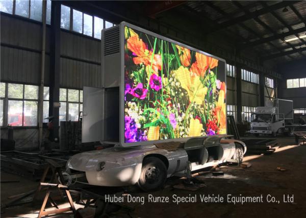 Outdoor Full Color Mobile LED Advertising Trailer With Hydraulic Lifting System