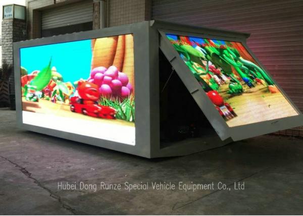 Outdoor LED Billboard Truck , LED Video Display Truck With Left / Right / 3 Sided