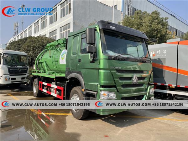 HOWO 12,000Liter Septic tank truck Sanitation Service Truck for Kenya