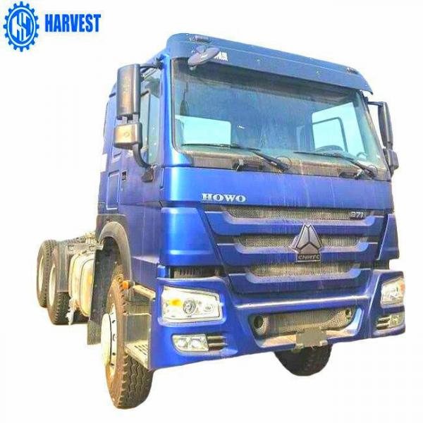 Left Hand Drive 6×4 371hp Sinotruk Howo Tractor Truck With Flat Cabin