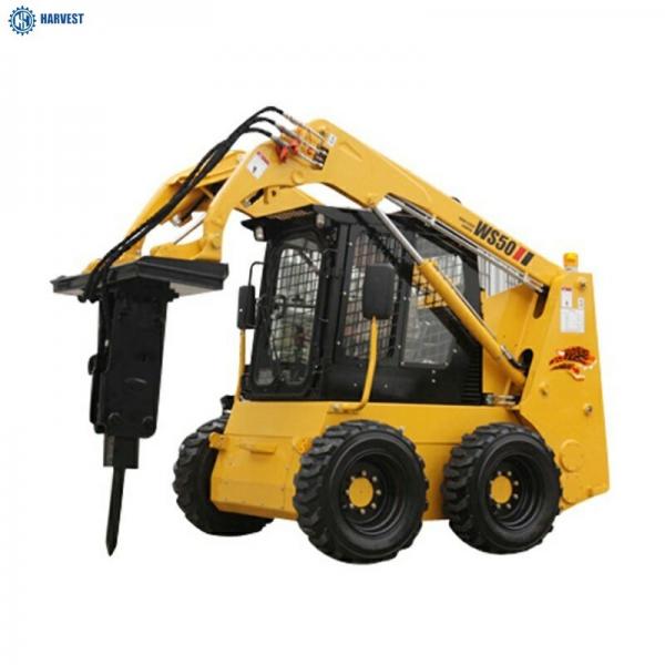 Max Breakout Force 18kN 36.5kW Xinchai Engine 4WD 50hp WS50 Skid Steer Loader