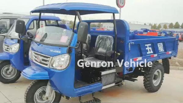 5 Tons Dump Truck Genron Diesel Tricycle For Big Capacity Cargo