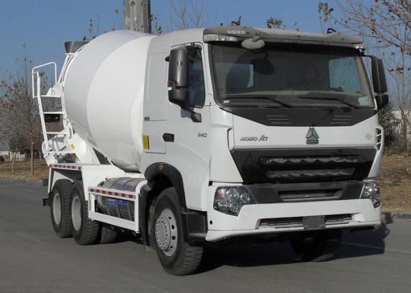 336HP 6X4 LHD A7 Concrete Mixer Truck 9CBM , Wear Resistant Tank Cement Truck Mixer