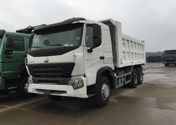 White Color Sinotruk Howo Dump Truck High Fuel Efficiency 30 – 40 Tons For Mining