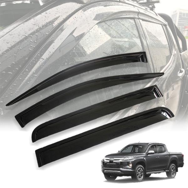 4×4 Plastic Truck Skid Plate Black Car Rain Sun Door Window Visor