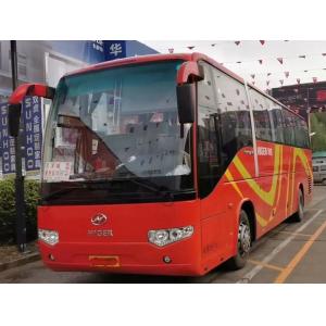 2nd Hand Coach Middle Passenger Door 51 Seats Red Color 10.5 Meters Yuchai Engine Used Higer Bus KLQ6109