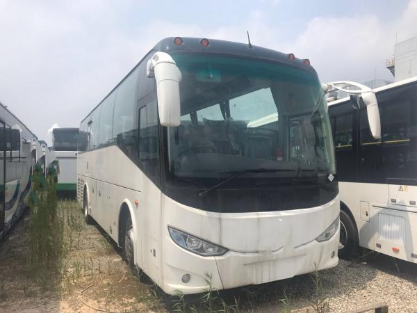 Diesel Used Coach Bus Shenlong Brand White 50 Seat RHD Drive Mode 2018 Year