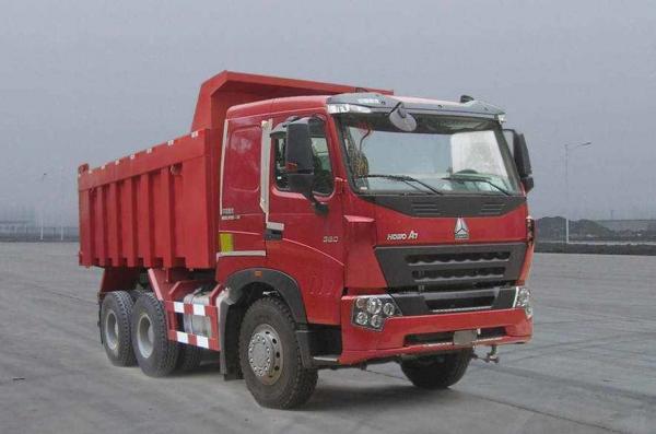 Red Color Dongfeng 2nd Hand Tipper Trucks With 6×4 Drive EURO 3 Diesel Engine