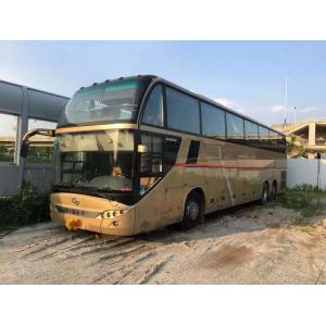 Strong Engine Large Used Commercial Bus 71 Seats Diesel Back Double Axles With AC Two Floor