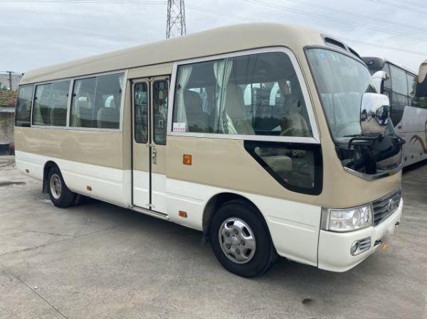 Toyota Used Coaster Bus for Africa Gaosilne 2TR Engine 108KW 23 Seats Left Hand Drive