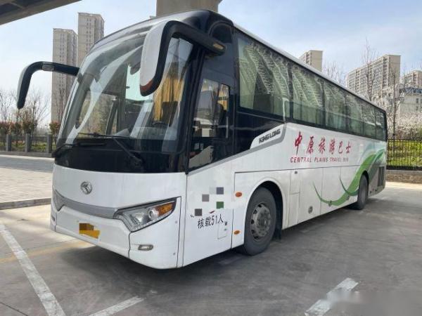 Used Coach Bus Kinglong XMQ6112 51 Seats Airbag Chassis Left Hand Drive Low Kilometer Nude Packing