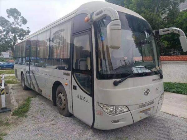 Used Coach Bus XMQ6110 Kinglong Brand 55 Seats Yuchai Engine Double Doors