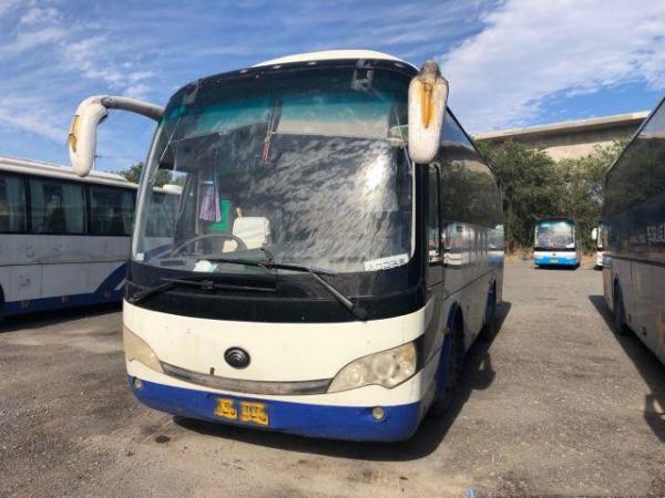 Used Coach Bus ZK6908 38 Seats Left Steering Yuchai Rear Engine Euro III Steel Chassis Used Yutong Bus