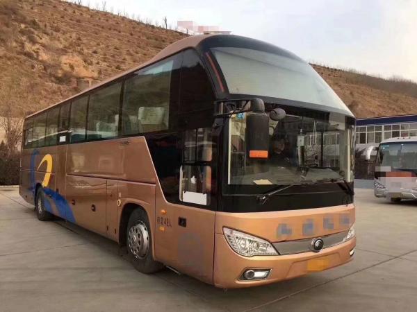 ZK6122 49 / 55 Seats Yutong Used Coaster Bus Diesel Left Hand Driver Door Face Trip 2013 – 2016 Year